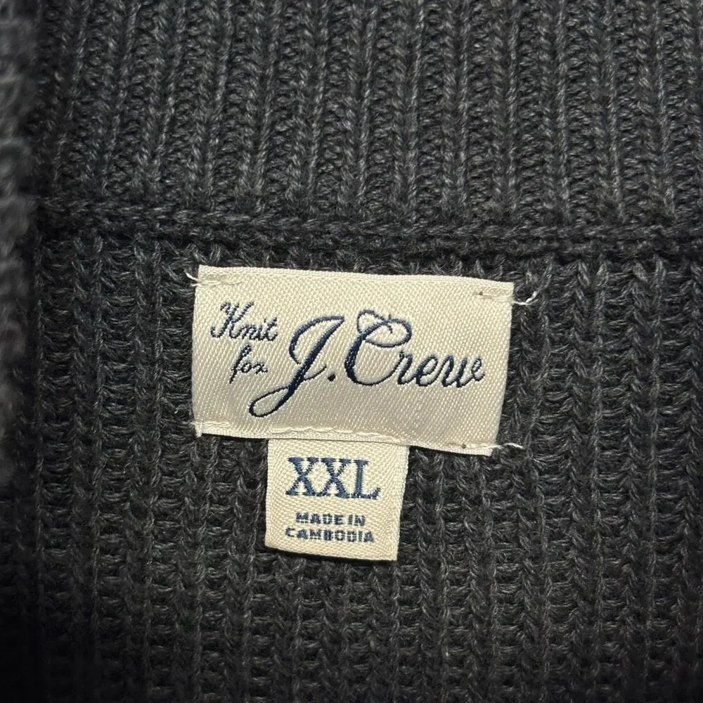 J. Crew Men Fisherman Knit 1/4 Zip Pullover Sweater Size XXL 2XL HO25 D129 -15
